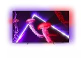 PHILIPS 77OLED807 194 cm (77 Zoll) Fernseher (4K UHD, OLED, HDR10+, 120 Hz, Dolby Vision & Atmos, 4-seitiges Ambilight, Smart TV mit Google Assistant, Works with Alexa, Triple Tuner, Silber)