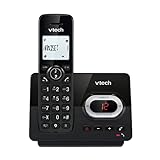 VTech CS2050 schnurloses Telefon mit Anrufbeantworter, ECO+ Modus, Festnetztelefon, schwarz, Anrufsperre, Freisprechfunktion, große Tasten, Zwei Zeilen Display