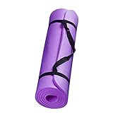 Yogamatte Rutschfest Gymnastikmatte TPE Fitnessmatte für Yoga Übungsmatte mit Tragegurt Sportmatte, Pilatesmatte Yogamatte Rutschfest (Purple, 60 x 25 x 1.5cm)