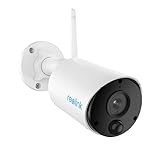 Reolink Akku Überwachungskamera Aussen Argus Eco Kabellose WLAN IP Kamera Outdoor, 1080p HD, mit PIR-Bewegungsmelder, SD-Kartenslot(bis zu 128GB), 2,4GHz WiFi, IR-Nachtsicht, Zeitraffer, 2-Wege-Audio