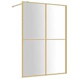 vidaXL Duschwand, Duschrückwand für Begehbare Dusche, Duschabtrennung aus Sicherheitsglas, Duschtrennwand Duschkabine, ESG Klarglas G