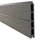 bambus-discount.com Einzelbrett für WPC Sichtschutzzaun anthrazit mit 15 x 2 x 178cm - Einzelprofil Brett WPC