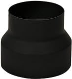 AdoroSol Vertriebs GmbH Reduzierung 150/120 schwarz Senotherm Ofenrohr für Anschluss an Wandfutter Hitzebeständig lackiertes Kaminrohr Abzugrohr EN 1856-2 - Rauchrohr von 150 auf 120