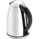 WMF Stelio Wasserkocher Edelstahl 1,7l, elektrischer Wasserkocher mit Kalkfilter, 2400 W, Wasserstandanzeige beleuchtet, edelstahl matt g