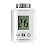 Gigaset Thermostat ONE X - Smart-Home Set Ergänzung - Heizkörperthermostat für ein angenehmes Raumklima - regelt die Heizungstemperatur - spart Heizkosten - Batteriebetrieben - App Steuerung, weiß