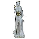 Hera Juno Griechische römische Göttin Königin der Göttin Statue Skulptur Figur goldene Akzente