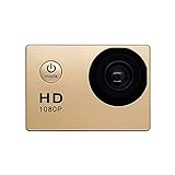 Action Cam A77, 4K WiFi 16MP Unterwasserkamera Digitale wasserdichte 30M Helmkamera (kostenlose Zubehör) (Golden)