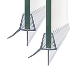Transparent Ersatz Wasserabweiser Duschdichtung 4 mm/ 5 mm/ 6 mm für Glastür Duschtüren Duschwand Badewanne Duschkabine 2 x 70cm