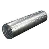 HG hava Wickelfalzrohr Ø 160 mm, Lüftungsrohr mit 1,5 m Länge, Spiralfalzrohr aus Verzinktem Stahlblech, Rundrohr zur Luftführung, Rundkanal für Wohn- und Industriegeb