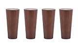 Wooden Furniture Legs Feet,4pcs Cupboard Legs, Tapered Wooden Sofa Legs, Reliable Wood Furniture Cabinets Legs, for Chair Tv Cabinet Solid Wood Furniture Dresser, with Non-Slip Mat, Straight/Obli