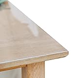 Profolio | Originale Tischfolie transparent 2mm dick mit abgeschrägten Kanten | Hochglanz Tischdecke Tischschutz für Ihren Tisch | Made in Germany | Größe wählbar | 120 x 70 cm