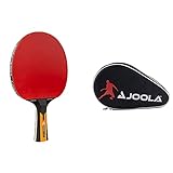 JOOLA Tischtennisschläger CARBON CONTROL - ITTF zugelassener Tischtennis & Tischtennisschläger Hülle Pocket Double Tischtennishülle für 2 Wasserabweisende Tischtennistasche,Schwarz/Rot, 28 x 17 x 4 CM