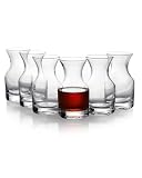 250ml Kleine Karaffe für 1 Person, 6er-Set Mini-Karaffe zum Abmessen von Getränken, 12x6.6cm Whiskey Wasserkrug aus G