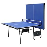 9 Fuß PingPong-Classics Klappbare Tischtennisplatte Einfache Montage-blau