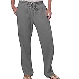 Generisch Jogginghose Herren Hosen Lose Relaxed-Fit Sweathose Baggy Lässige Sporthose Leichte Kuschelig Freizeithose Weite Activewear Einfach Jogpants Leichte Casual O
