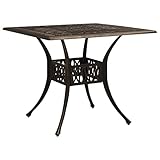 Xichuzi Gartentisch, Klapptisch Garten, Balkontisch, Garten Tisch, Balkonmöbel, Tisch Klappbar, Bronzen 90x90x73 cm Aluminiumg