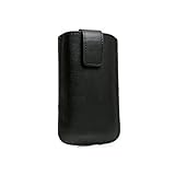 System-S Tasche Etui Sleeve Case Hülle mit Rückzugfunktion Ausziehhilfe in Schwarz für Nokia 2630 5310 XpressMusic 5730 5800 6290
