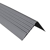 Treppenkantenprofil Selbstklebend PVC Kunststoff Antirutsch-Profil Winkelprofil 50x42, dunkelgrau, 200cm