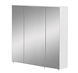 Schildmeyer Basic Spiegelschrank, Melaminharzbeschichtete, Weiß, 80 cm