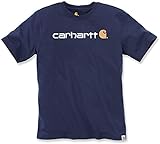 Carhartt Herren Core Logo Workwear Short-Sleeve T-Shirt, Navy, XL