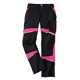 KÜBLER Workwear KÜBLER ACTIVIQ Damen-Arbeitshose schwarz/pink