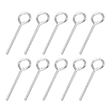 Vkinman 10 Stück 1/8 Zoll Inbusschlüssel Schlüsselanhänger Standard Hex Dogging Key w/Full Loop