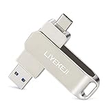 32GB USB-Flash-Laufwerk,2-in-1 Dual-USB-Typ-C-USB-Stick 32GB Thumb-Laufwerk Metall-Speicherstick für USB-C-Smartphones, Tablets, PC (32GB)