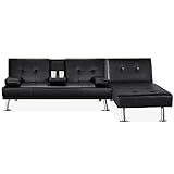 Yaheetech Sofaset Sofa Set 3-Sitzer 2-Sitzer Kunstledersofa Loungesofa Couch schwarz