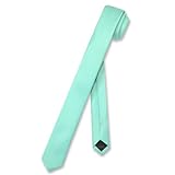 Vesuvio Napoli Schmale Krawatte, extra dünn, für Herren, 3,8 cm, Aqua-Grün, Blaugrün, Einheitsgröße