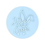 Happy Easter Keksstempel Cupcake Stempel Fondant Prägung Fondant Cupcake Backen Kekse Zuckerguss Kuchen Stempel Dekorieren Zubehör Osterhase Prägung für Zuckerguss Dek