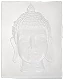 Rayher Hobby 36013000 Gießform, ca. 23 x 18 cm, Buddha 20 cm, lebensmittelecht, frost- und hitzebeständig, gießen Kreativ-Beton, Raysin-Gießpulver, Wachs, Gieß-Schablone, Gold