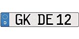2 STK. Eurokennzeichen (Autokennzeichen) | Günstige Kennzeichen | 2X Wunschkennzeichen nach DIN-Norm geprägt | Zertifiziert