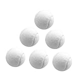 rockible 6X Tennisbälle, elastische Übungsbälle mit 6,4 cm Durchmesser, verschleißfeste Trainingsbälle für Spiele, Outdoor-Unterhaltung, Sport, Weiß