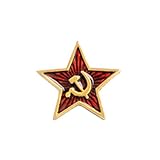 TONXX Retro UdSSR Symbol Emaille Pin Stern Sichel Hammer Brosche Sowjetische Abzeichen Brosche Geschenk Icon Abzeichen Anstecknadel für Mantel