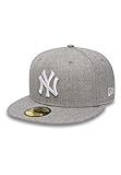 New Era MLB Basic 59Fiftys Cap NY Yankees Heather Grey White, Size:6 7/8