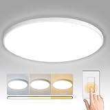 NUODIFAN LED Deckenleuchte,36W Deckenlampe,4250LM Ultra Dünn Weiß 3000K/4000K/6000K Wasserfest IP65 Badzimmer Deckenlampe,Rund Deckenleuchte Flimmerfreie Lampe, LED Lamp
