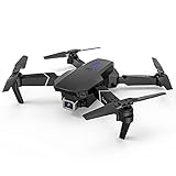 12shage_ Drohne mit Kamera E525 1080P Vermeidung,Hindernisvermeidung in 4 Richtungen, Lange Flugzeit,Handy Steuerung,WiFi FPV Wartung der faltbaren RC-Drohne 4k,leicht und tragbar (Schwarz)