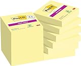Post-it Super Sticky Notes, Packung mit 12 Blöcken, 90 Blatt pro Block, 47,6 mm x 47,6 mm, Farbe: Gelb - Extra-stark klebende Notizzettel für Notizen, To-Do-Listen und Erinnerungen