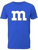 Lustiges Fasching & Karneval Männer Gruppen T-Shirt mit M Aufdruck in bunten Farben m & m und m für Herren in b