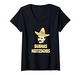 Damen Buenas Nietschez Nietzsche Philosophie T-Shirt Geschenk T-Shirt mit V-Ausschnitt