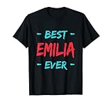 Best Emilia Ever Personalisierter Name Custom Nickname Paare T-Shirt