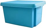 Curver 6302090 Essentials Aufbewahrungsbox, stapelbar, Kunststoff blau 39 x 30 x 21cm, 16 l