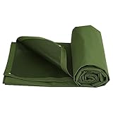 SYJH Abdeckplane Gartenmöbel Canvas-tarps Wasserdicht mit Tüllen Hochleistungs-planenabdeckung für Außenmöbel Pflanze Teich Autos Boote Camping-tarp Unter Zelt(Size:4.8m×5.8m,Color:Grün)