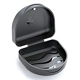 Zahnspangendose Spangendose Dento Box Schienendose (auch für Aufbissschiene, Knirscherschiene) 1 Stück KFO Box (schwarz).
