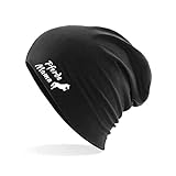 huuraa! Beanie Pferdemama Silhouette Unisex Mütze Black mit Motiv für alle Pferdemenschen Geschenkidee für Freunde und Familie