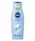 NIVEA Volumen & Kraft pH-Balance Shampoo (400 ml), Volumen Shampoo mit Bambus-Extrakt, silikonfreies Haarshampoo für sichtbares Volumen und strahlenden Glanz