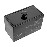 RORPOIR Kasten Marmor Aufbewahrung Sbox Zahnstocher Aus Aufbewahrungsbehälter Für Make-up-schwämme Behälter Mit Deckel Tischspender Zahnstocherspender Für Zu Hause Black H