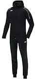 JAKO Damen Trainingsanzug Polyester Classico mit Kapuze, schwarz, 38, M9450