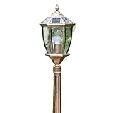 TQXDD Einfache Viktorianische antike outdoor solar straße beleuchtung wasserdicht garten light europäischen landschaftspfad lampe retro post high pol lampe patio dekor rasen straße laterne säulenbeleu