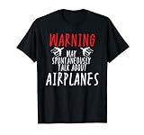Warnung kann spontan über Airplane Funny sprechen T-Shirt